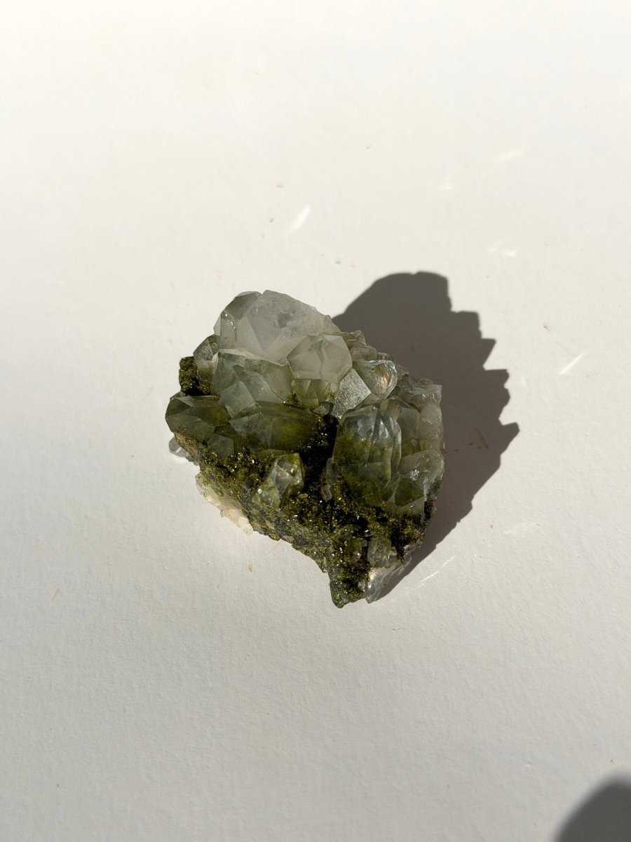 Turkish Forest Epidote and Quartz, L12 Epidote QuartzTurkey - Haus of Moss + Moon