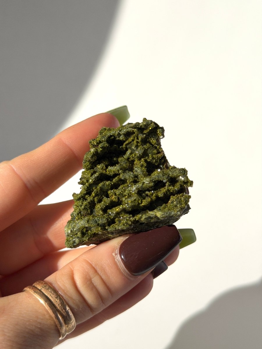 Turkish Forest Epidote and Quartz, L Epidote QuartzTurkey - Haus of Moss + Moon