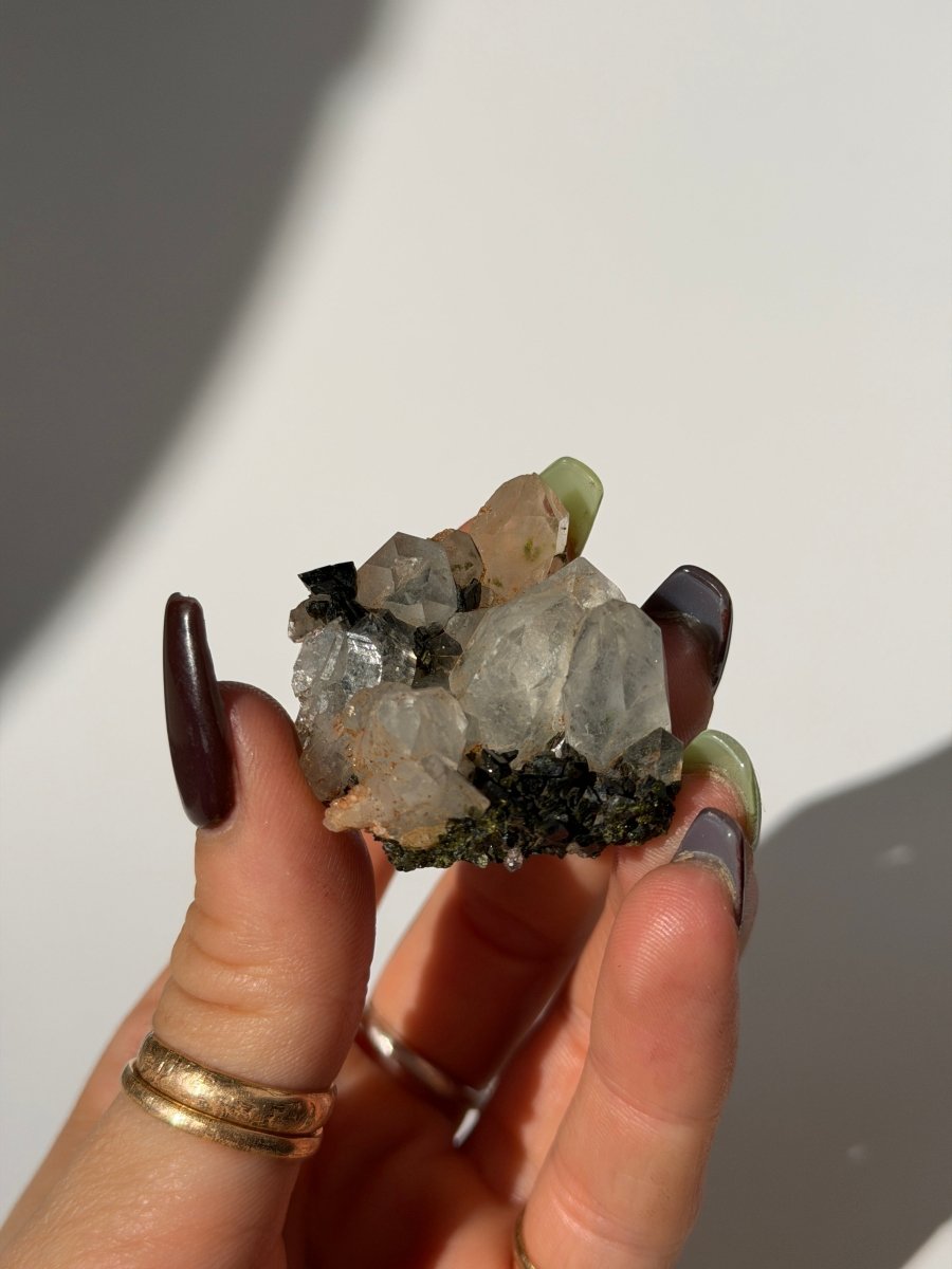 Turkish Forest Epidote and Quartz, M13 Epidote QuartzTurkey - Haus of Moss + Moon