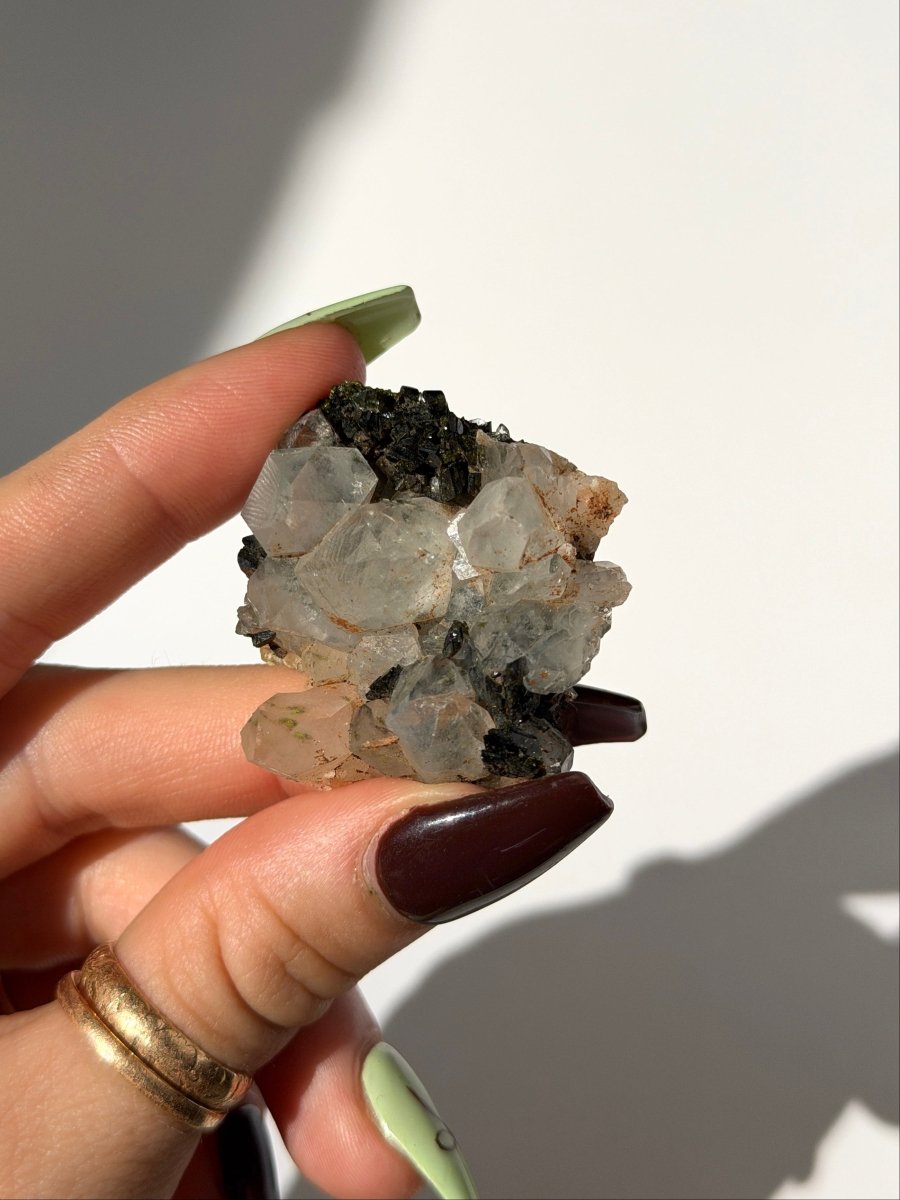 Turkish Forest Epidote and Quartz, M13 Epidote QuartzTurkey - Haus of Moss + Moon