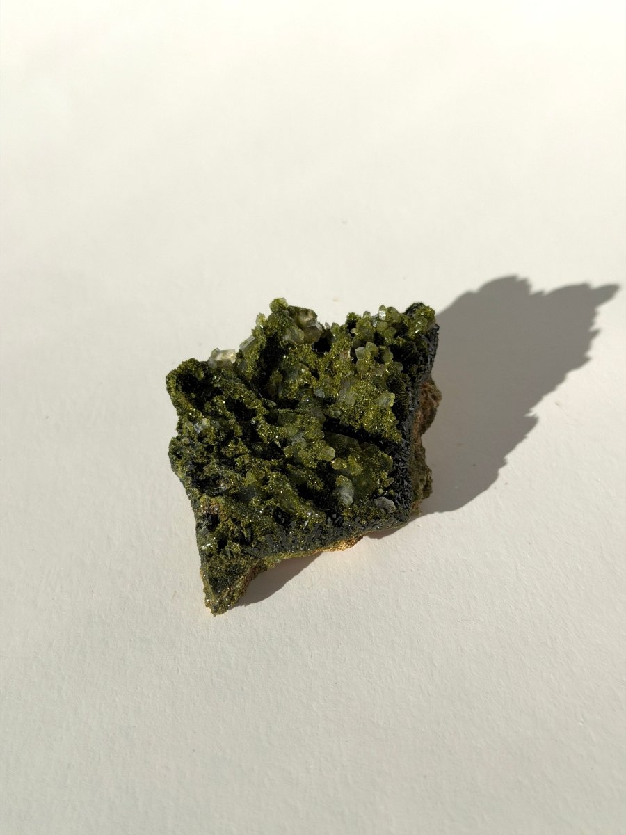 Turkish Forest Epidote and Quartz, M Epidote QuartzTurkey - Haus of Moss + Moon