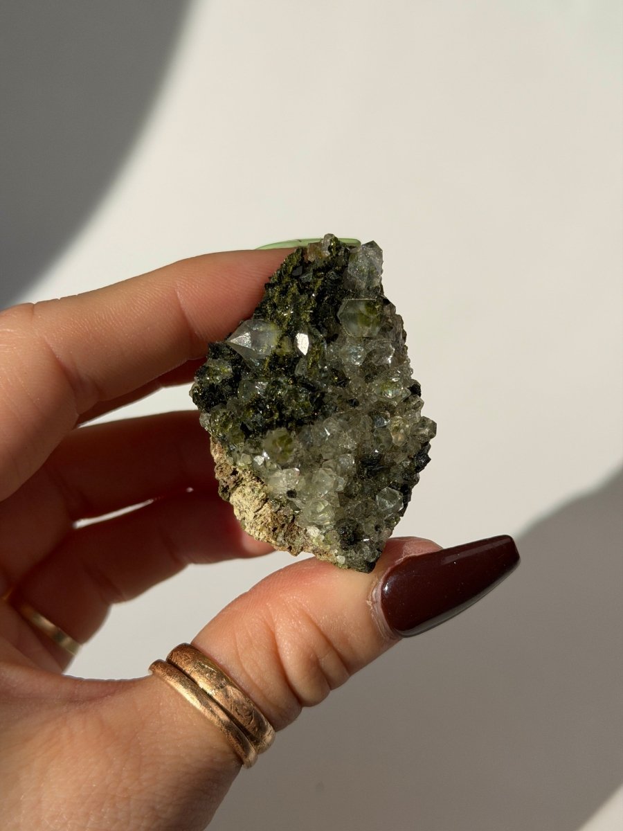 Turkish Forest Epidote and Quartz, N Epidote QuartzTurkey - Haus of Moss + Moon