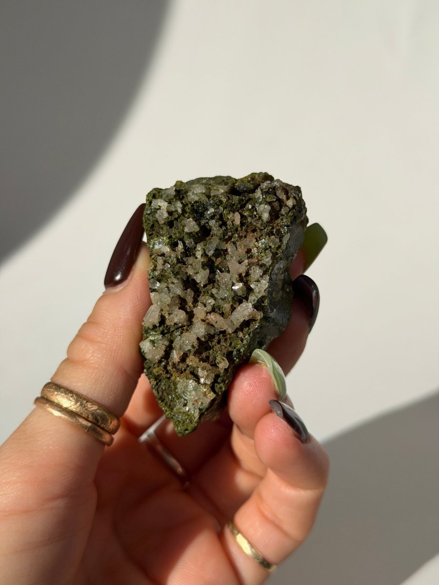 Turkish Forest Epidote and Quartz, O Epidote QuartzTurkey - Haus of Moss + Moon
