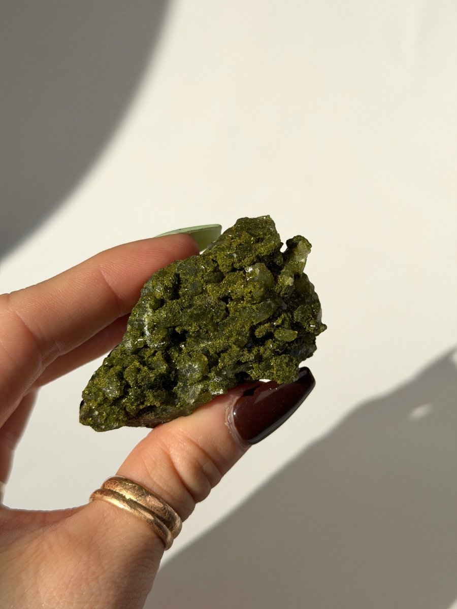 Turkish Forest Epidote and Quartz, O Epidote QuartzTurkey - Haus of Moss + Moon