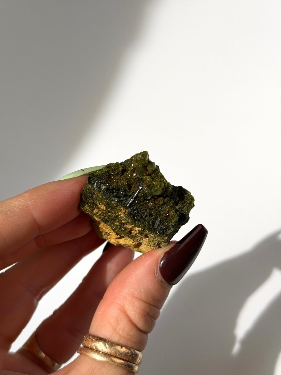 Turkish Forest Epidote and Quartz, P Epidote QuartzTurkey - Haus of Moss + Moon