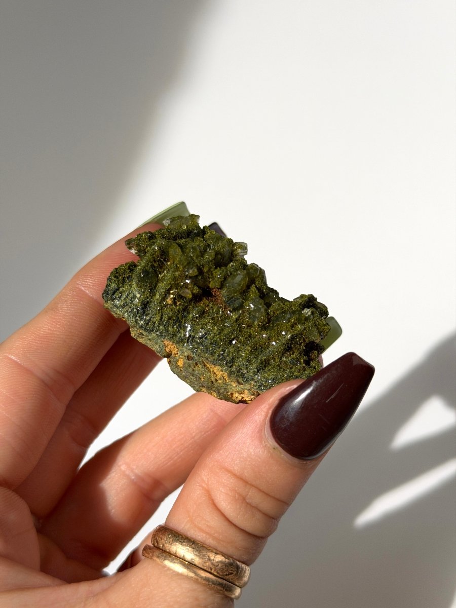 Turkish Forest Epidote and Quartz, P Epidote QuartzTurkey - Haus of Moss + Moon