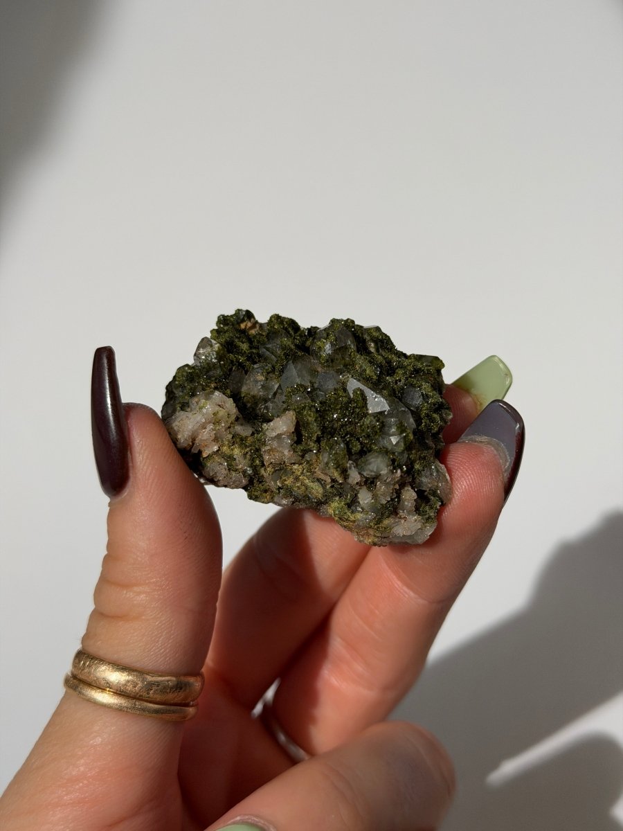 Turkish Forest Epidote and Quartz, S Epidote QuartzTurkey - Haus of Moss + Moon