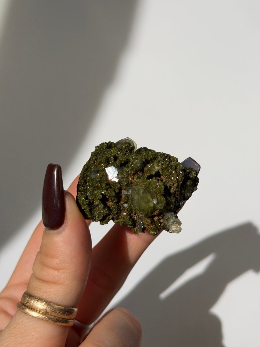 Turkish Forest Epidote and Quartz, T Epidote QuartzTurkey - Haus of Moss + Moon