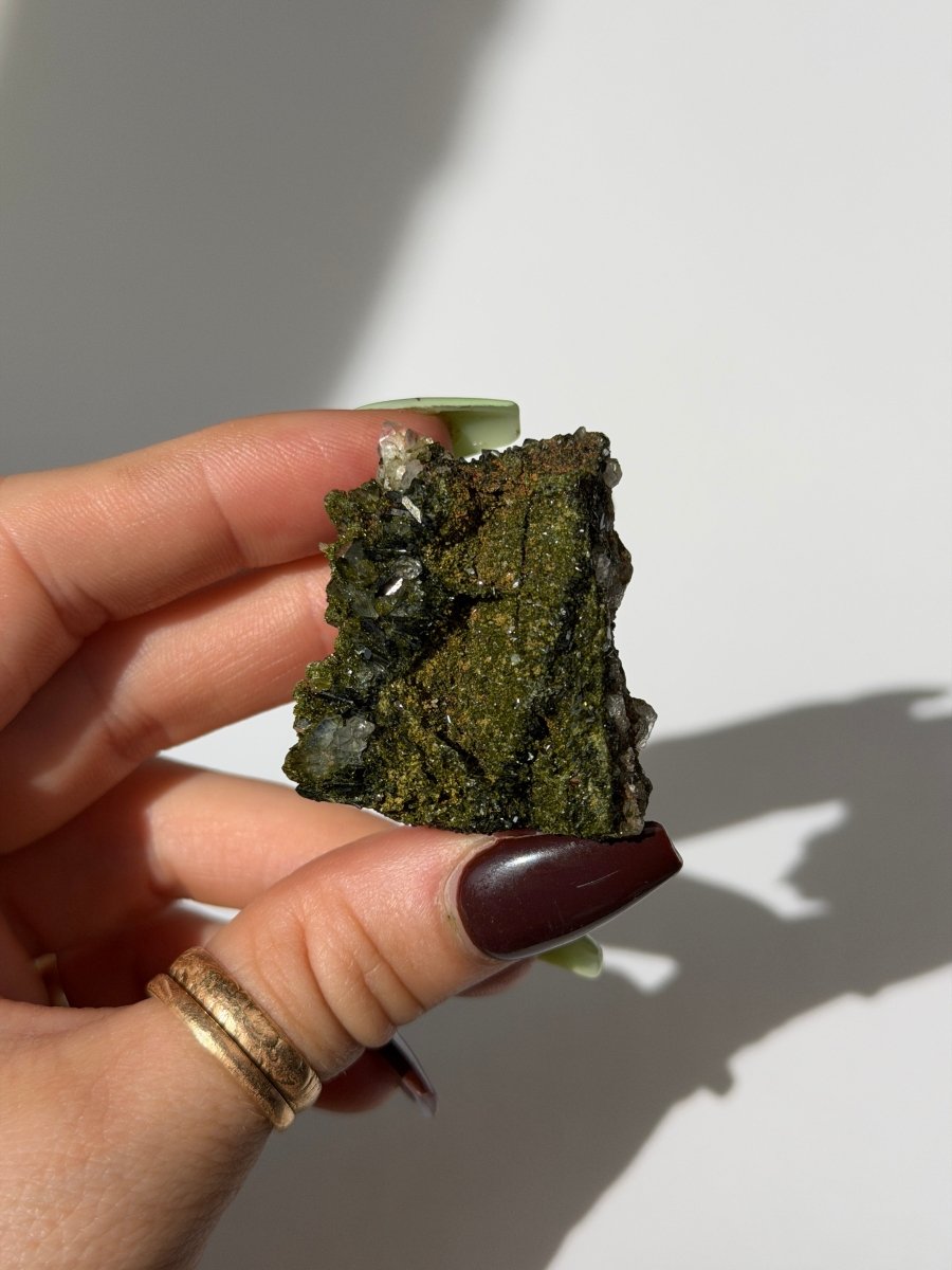 Turkish Forest Epidote and Quartz, T Epidote QuartzTurkey - Haus of Moss + Moon