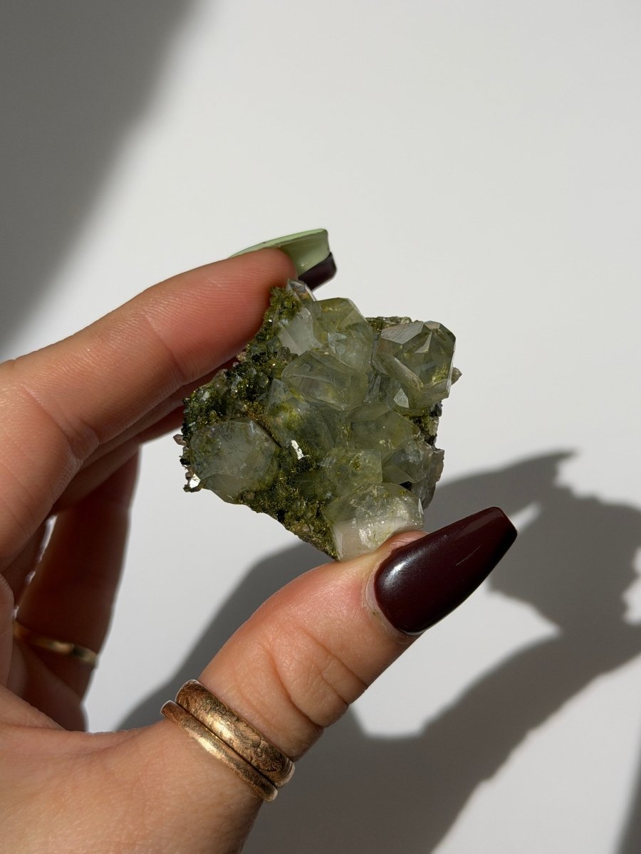 Turkish Forest Epidote and Quartz, W Epidote QuartzTurkey - Haus of Moss + Moon
