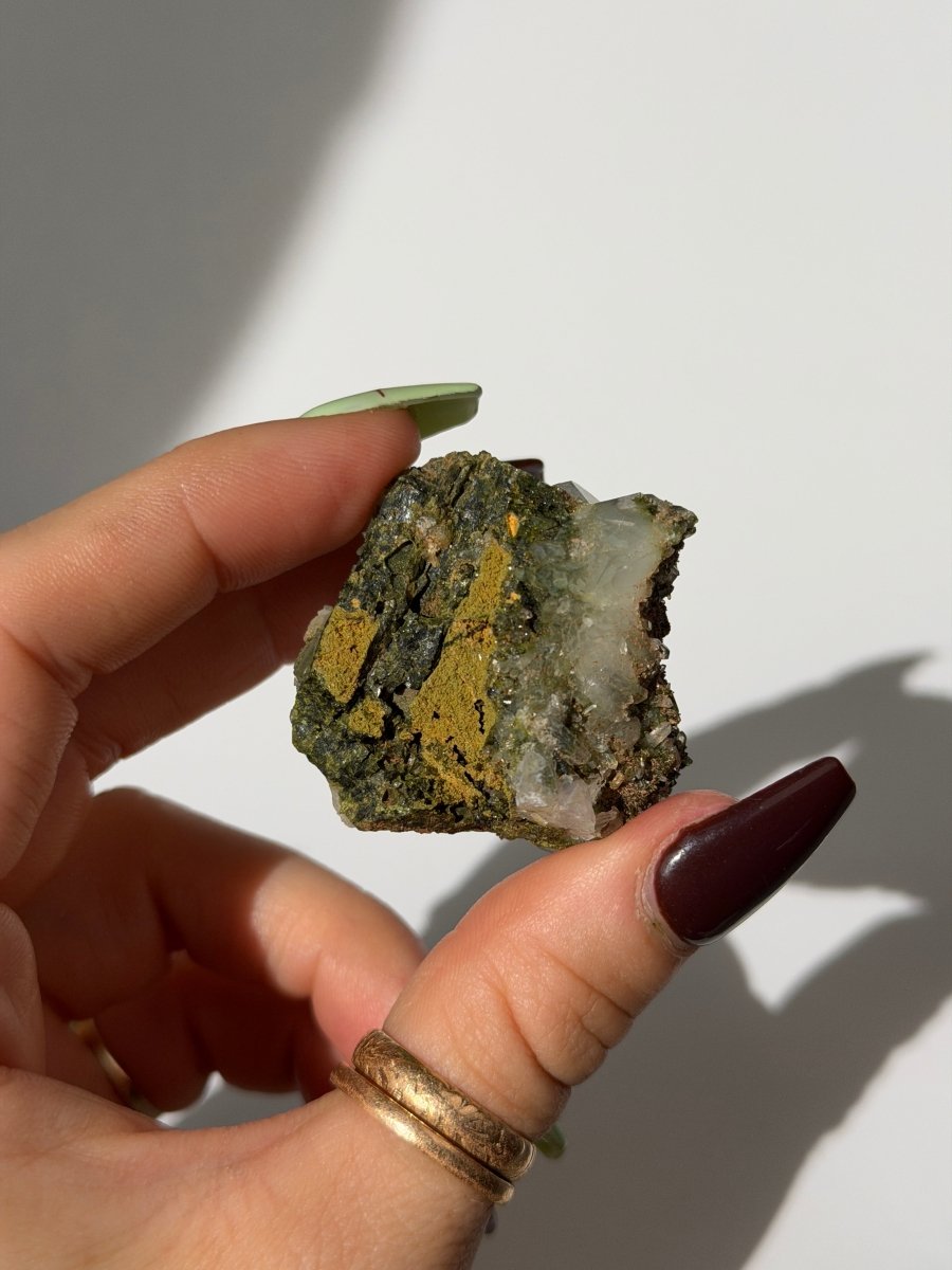 Turkish Forest Epidote and Quartz, W Epidote QuartzTurkey - Haus of Moss + Moon