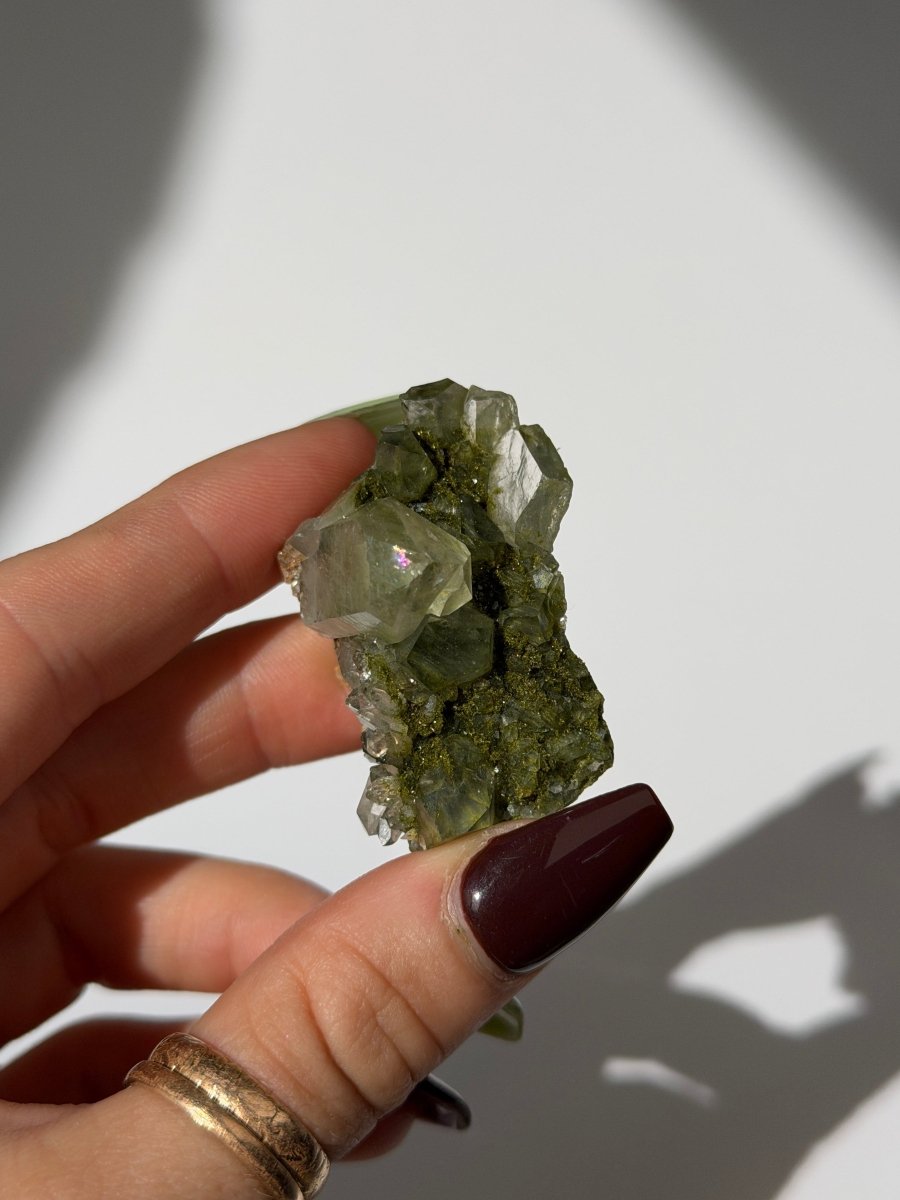Turkish Forest Epidote and Quartz, X Epidote QuartzTurkey - Haus of Moss + Moon