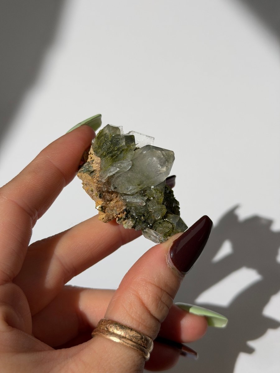 Turkish Forest Epidote and Quartz, X Epidote QuartzTurkey - Haus of Moss + Moon