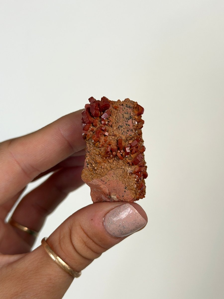 Vanadinite, Morocco VanadiniteMorocco- Haus of Moss and Moon