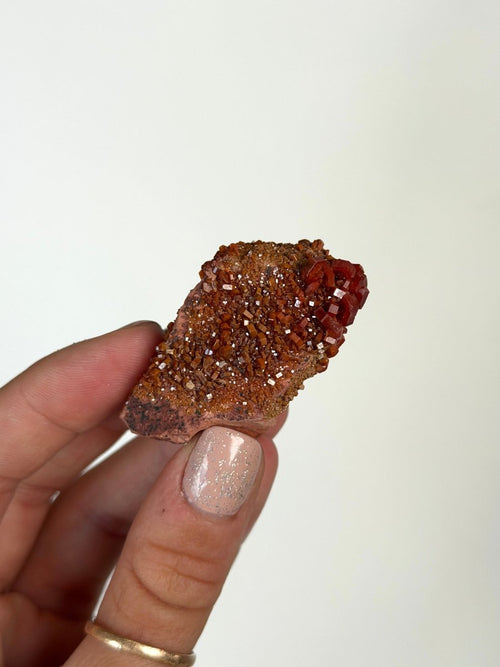 Vanadinite, Morocco VanadiniteMorocco- Haus of Moss and Moon