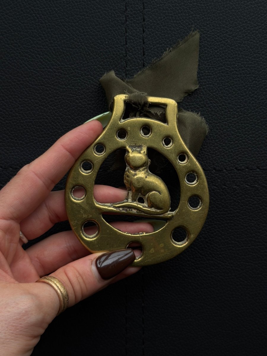 Vintage Brass Cat Talisman Talismans Haus of Moss + Moon - Haus of Moss + Moon