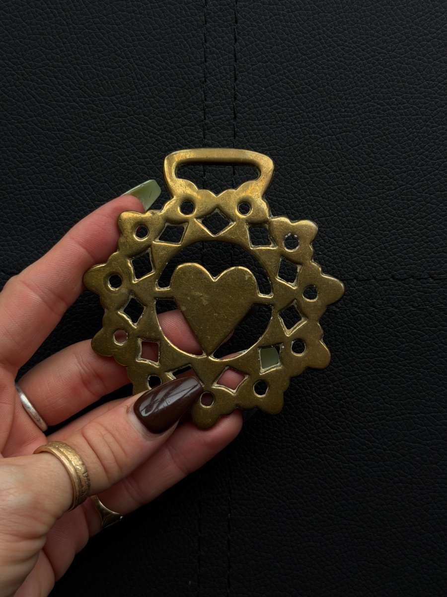 Vintage Brass Heart Talisman Talismans Haus of Moss + Moon - Haus of Moss + Moon