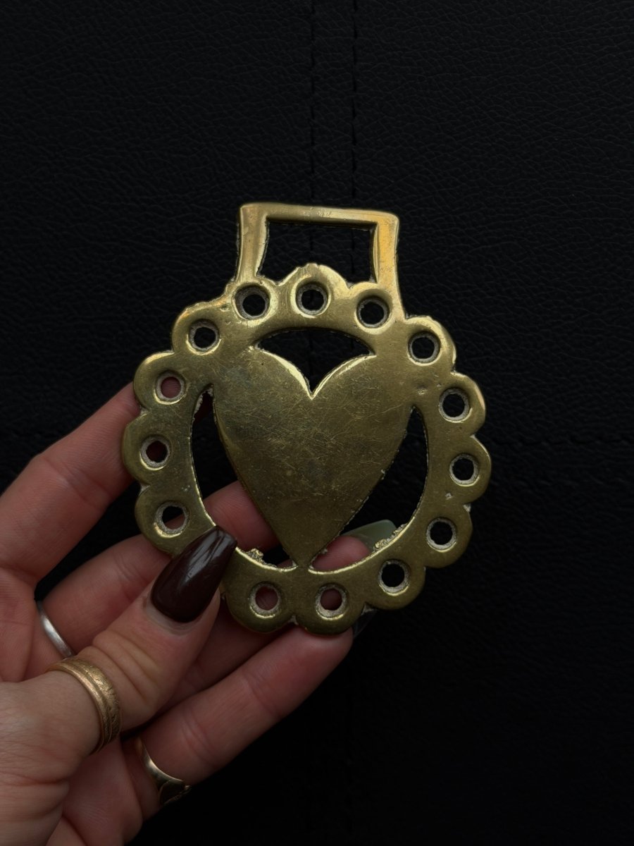 Vintage Brass Heart Talisman Talismans Haus of Moss + Moon - Haus of Moss + Moon